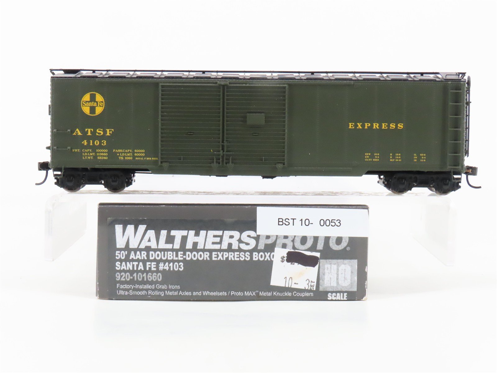 HO Scale Walthers Proto 920-101660 ATSF Santa Fe 50' AAR Express Boxcar #4103