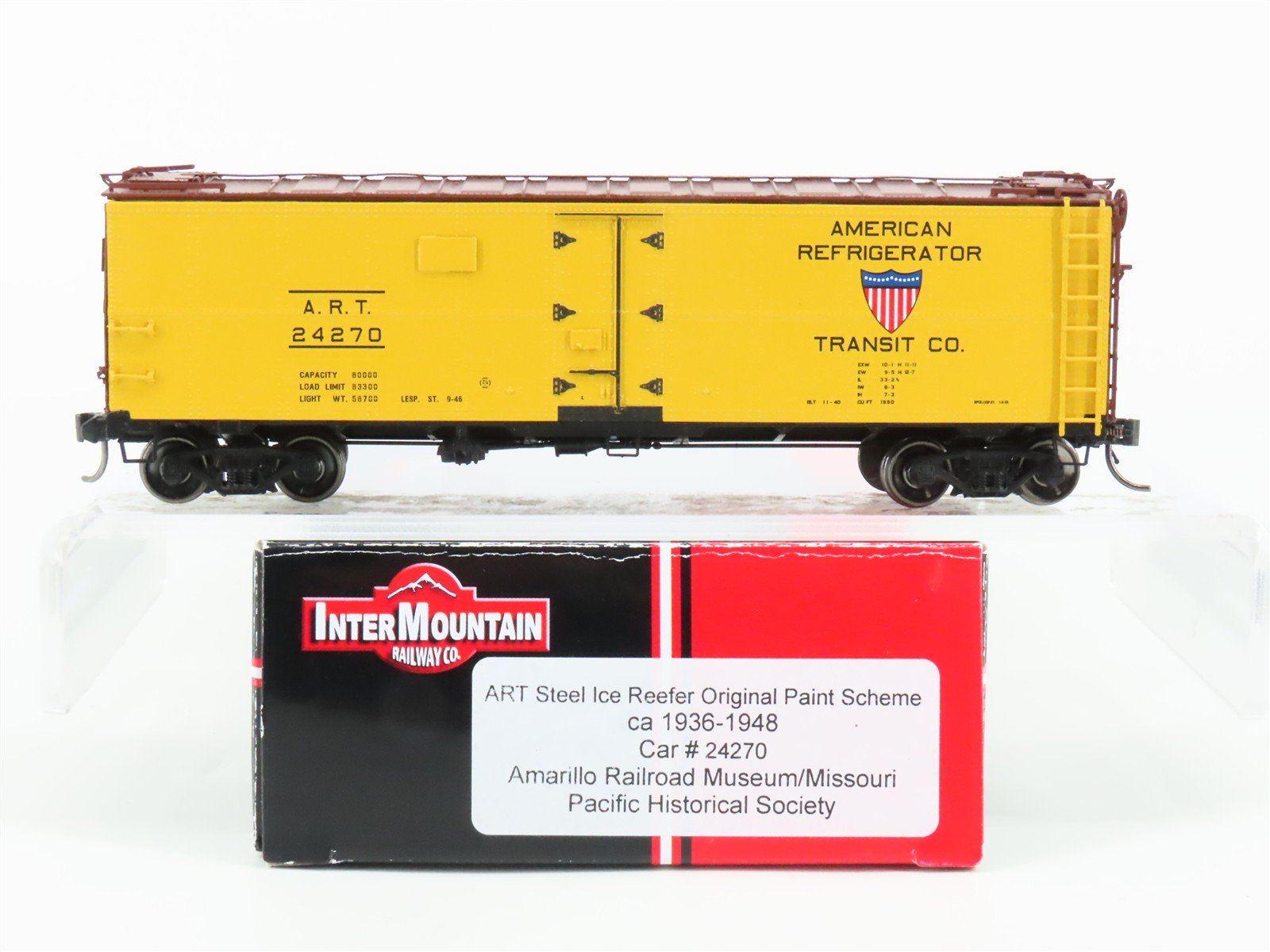 HO Scale Intermountain ART American Refrigerator Transit Reefer Car #24270