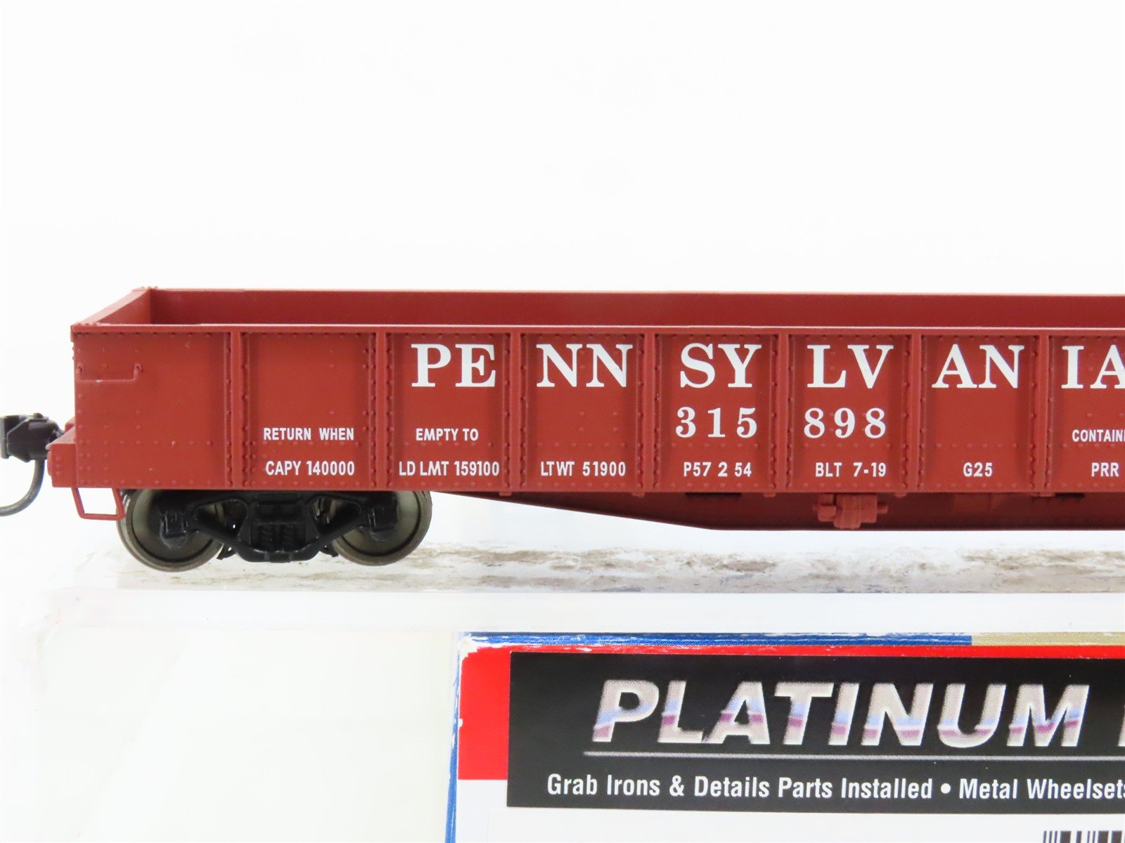 HO Scale Walthers Platinum 932-7471 PRR Pennsylvania 46' USRA Gondola #315898
