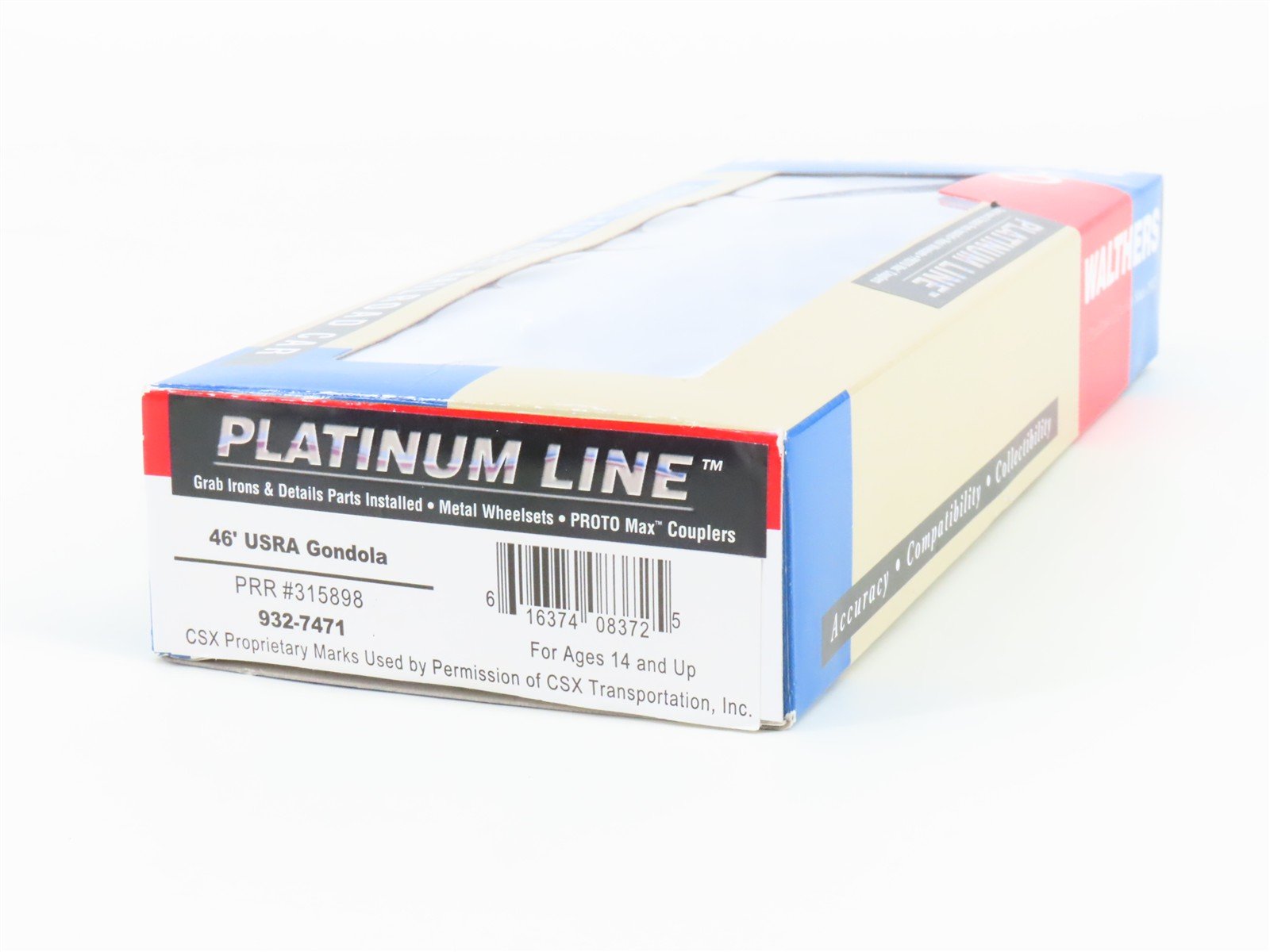 HO Scale Walthers Platinum 932-7471 PRR Pennsylvania 46' USRA Gondola #315898
