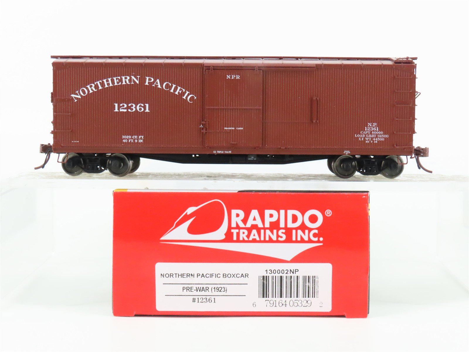 HO Scale Rapido 130002NP NP Northern Pacific Pre-War (1923) Boxcar #12361