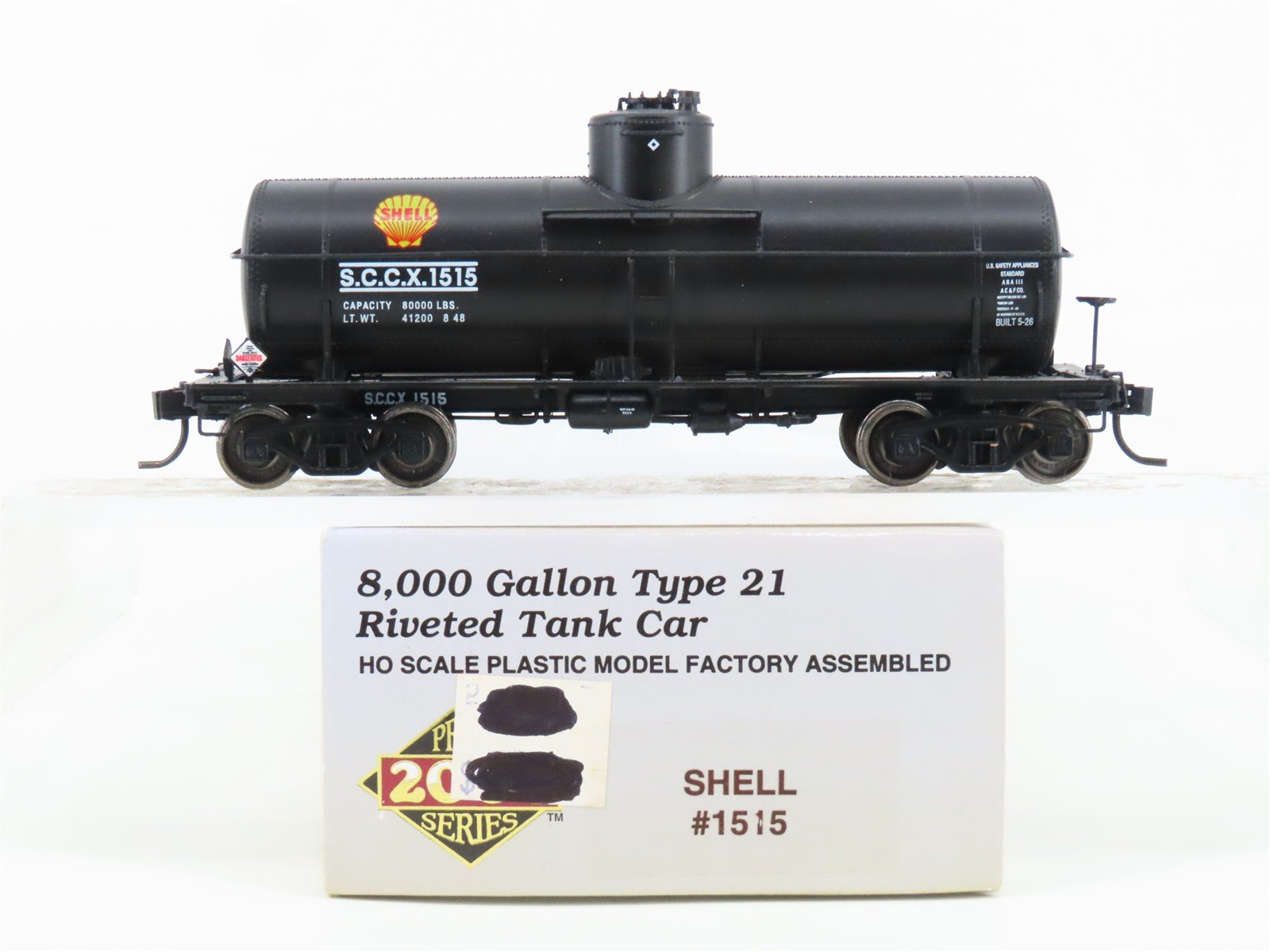HO Scale Proto 2000 SCCX Shell Oil 8k Gal Type 21 Single Dome Tankcar #1515