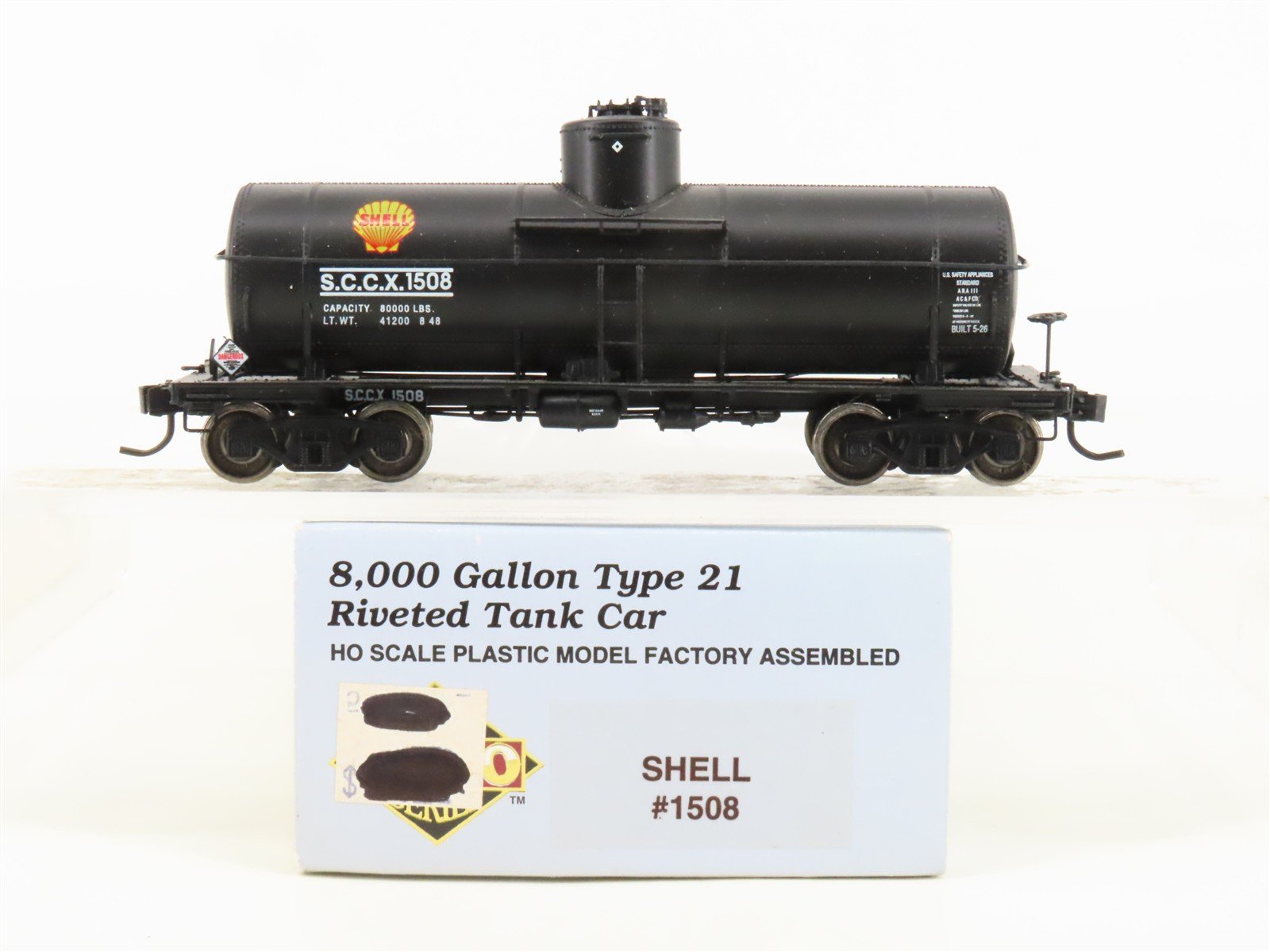 HO Scale Proto 2000 SCCX Shell Oil 8k Gal Type 21 Single Dome Tankcar #1508