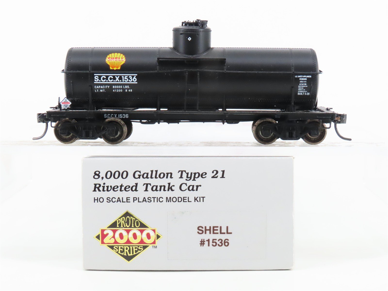 HO Scale Proto 2000 SCCX Shell Oil 8k Gal Type 21 Single Dome Tankcar #1508