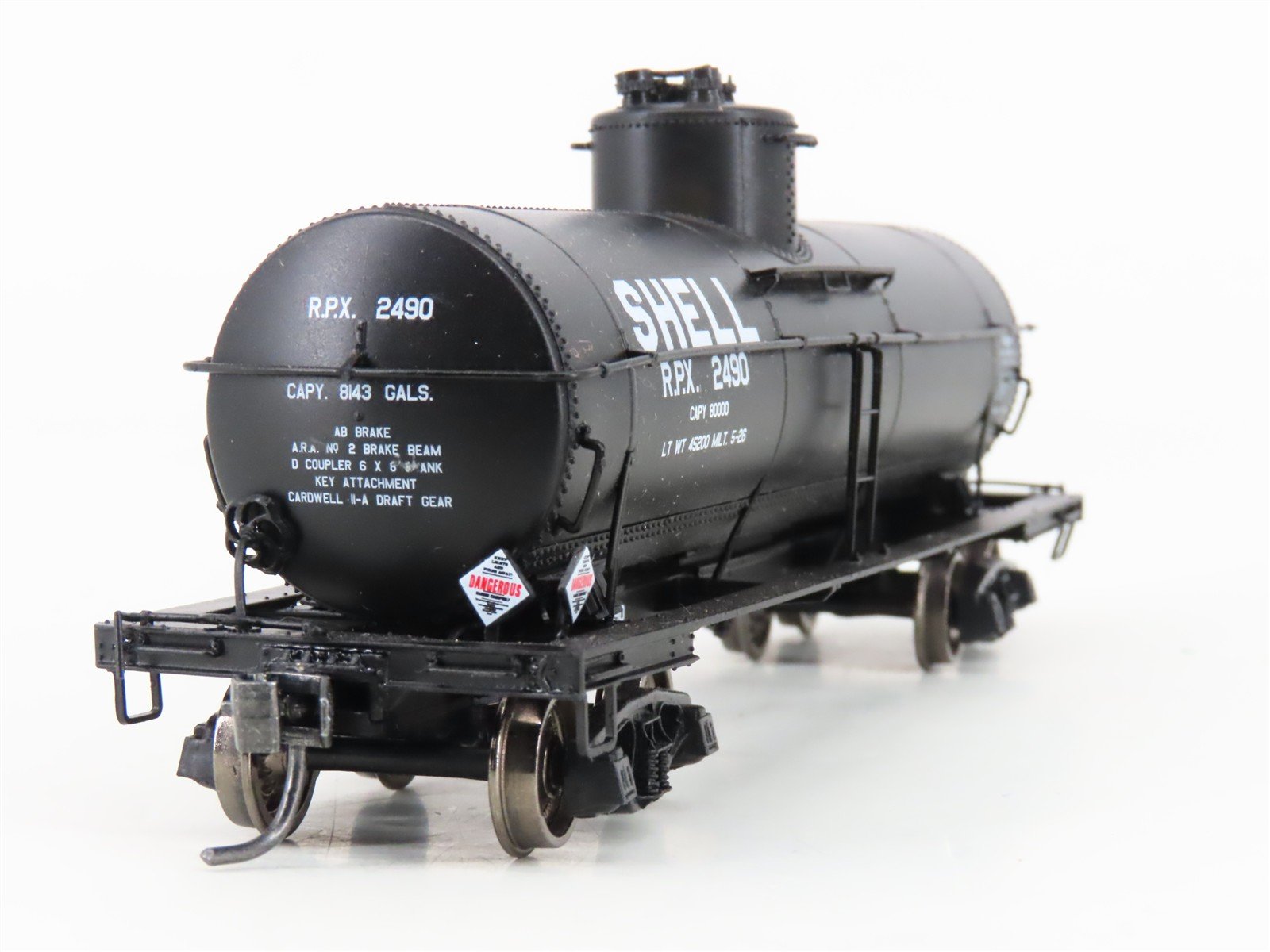 HO Scale Proto 2000 30652 RPX Shell 8k Gal Type 21 Single Dome Tankcar #2490