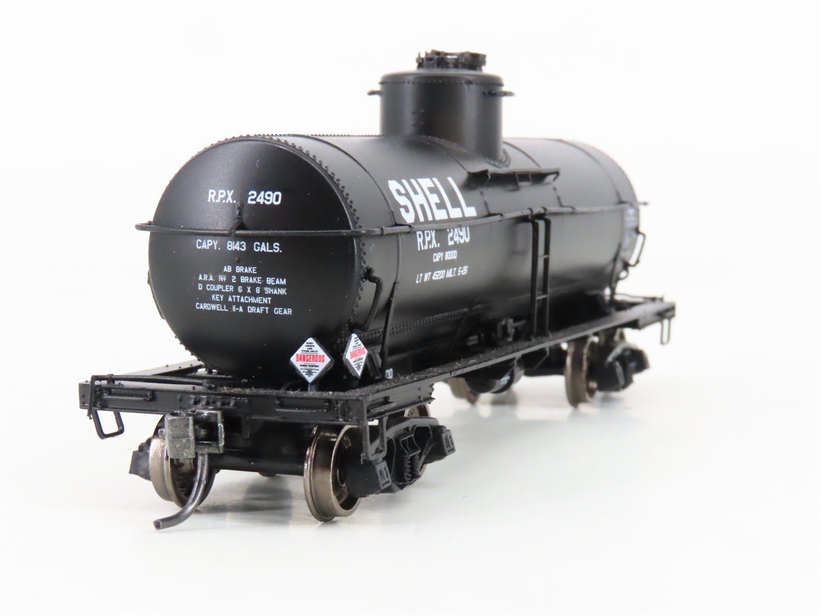 HO Scale Proto 2000 30652 RPX Shell 8k Gal Type 21 Single Dome Tankcar #2490