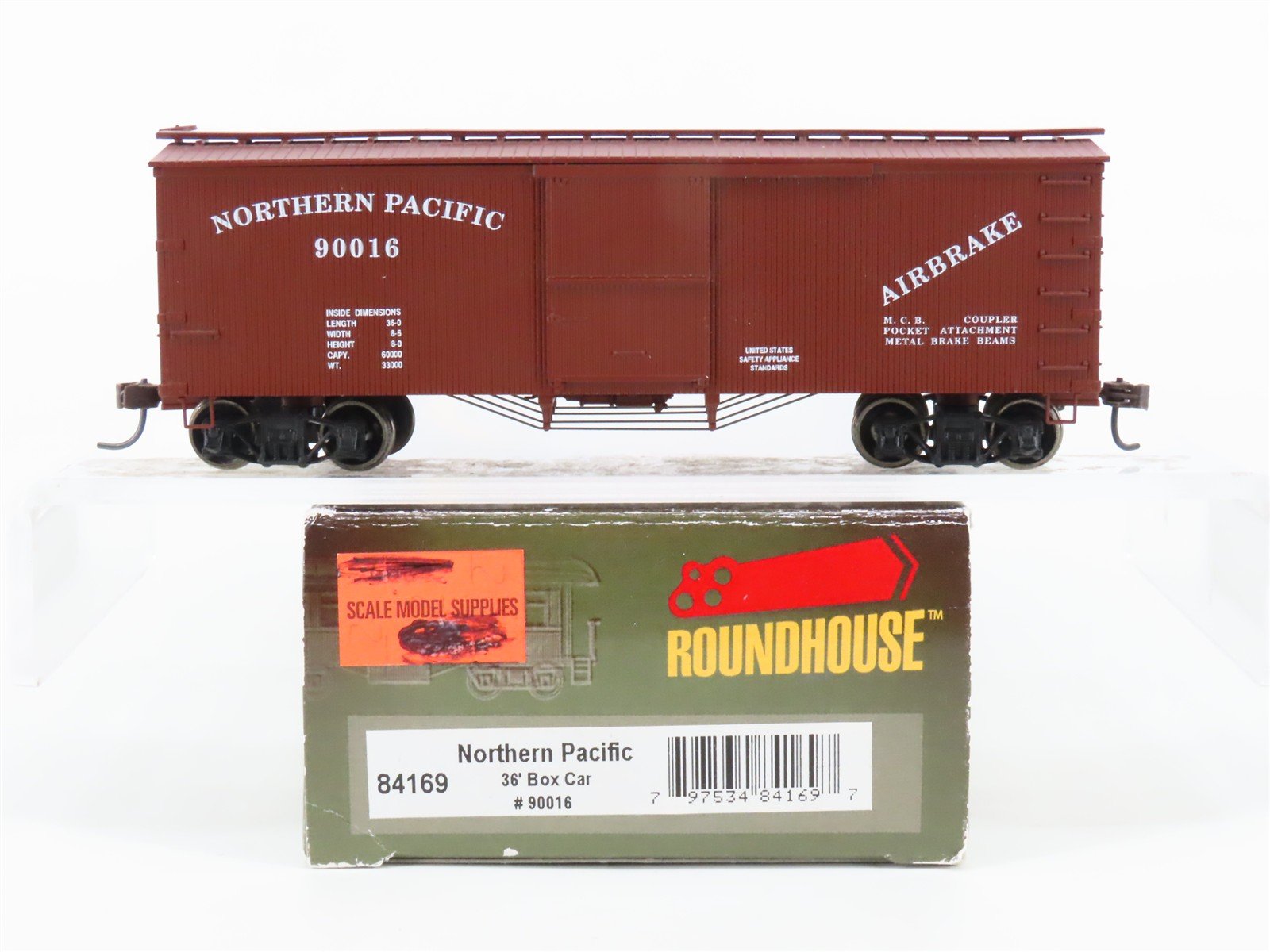 HO Scale Roundhouse 84169 NP Northern Pacific 36' Boxcar #90016