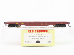 HO Scale Red Caboose RC-22171 WP Western Pacific 42' Fishbelly Flatcar #2869