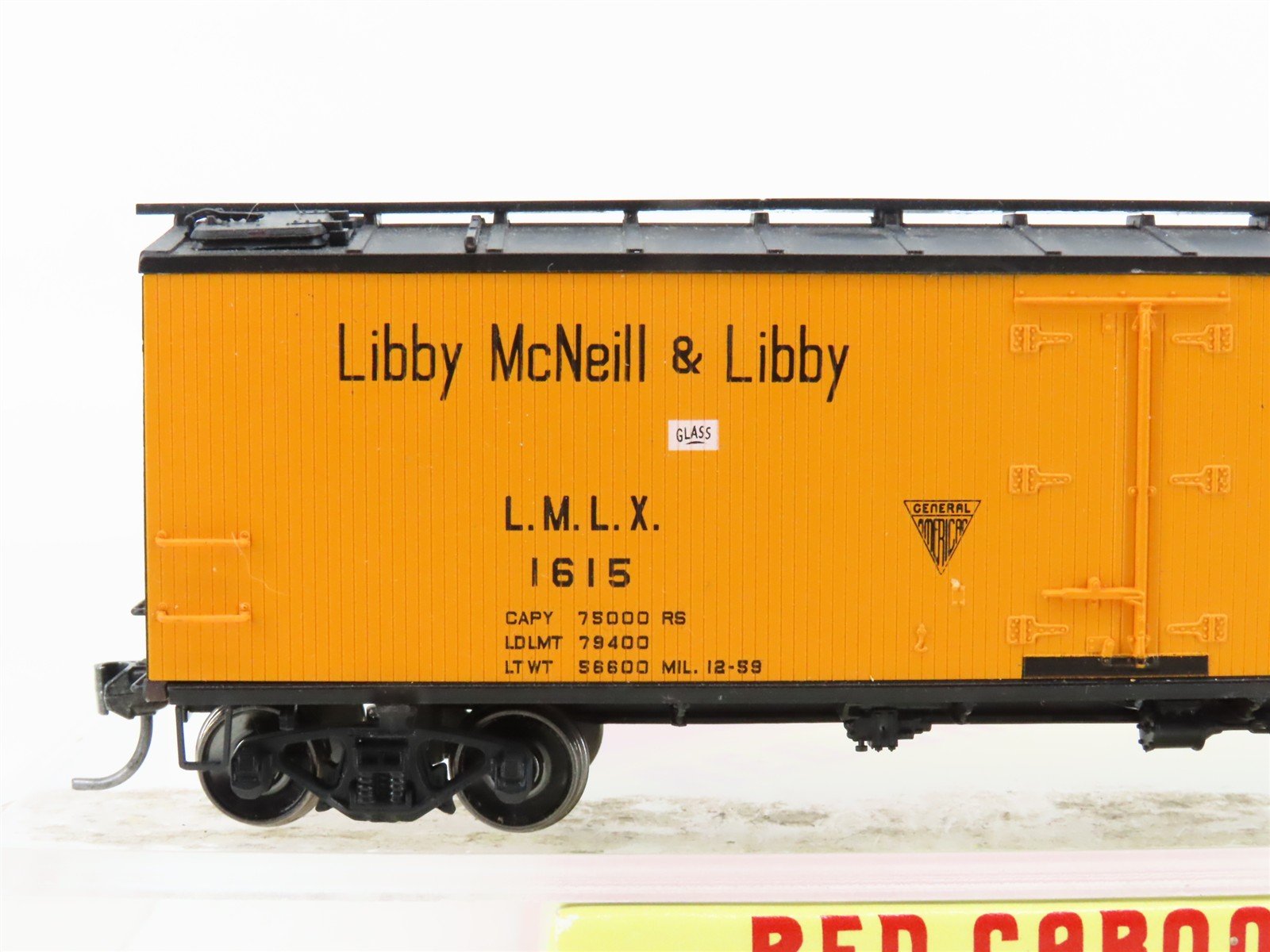 HO Scale Red Caboose RC-4425-2 LMLX Libby McNeill R-30-12-9 Reefer Car #1615