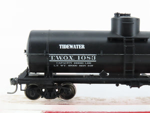HO Scale Red Caboose RR-33054-01 TWOX Tidewater Single Dome Tankcar #1083