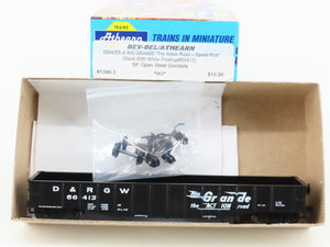 HO Scale Athearn Bev-Bel 1346-3 D&RGW Rio Grande 50' Open Steel Gondola #56413