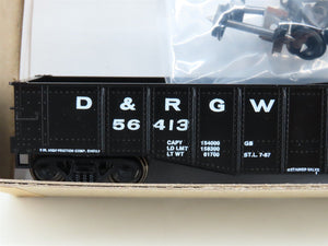 HO Scale Athearn Bev-Bel 1346-3 D&RGW Rio Grande 50' Open Steel Gondola #56413