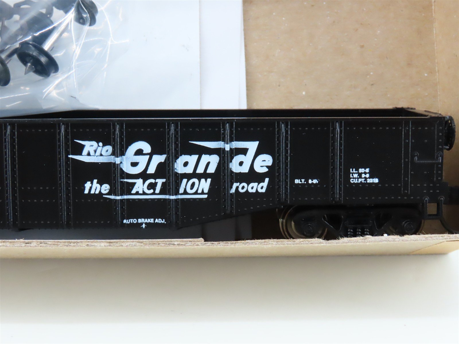 HO Scale Athearn Bev-Bel 1346-3 D&RGW Rio Grande 50' Open Steel Gondola #56413