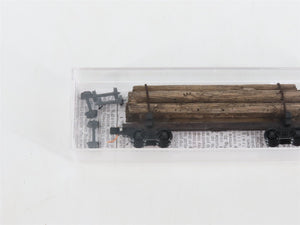 N Scale Micro-Trains MTL 113040 40' Skeleton Log Car w/ Log Load
