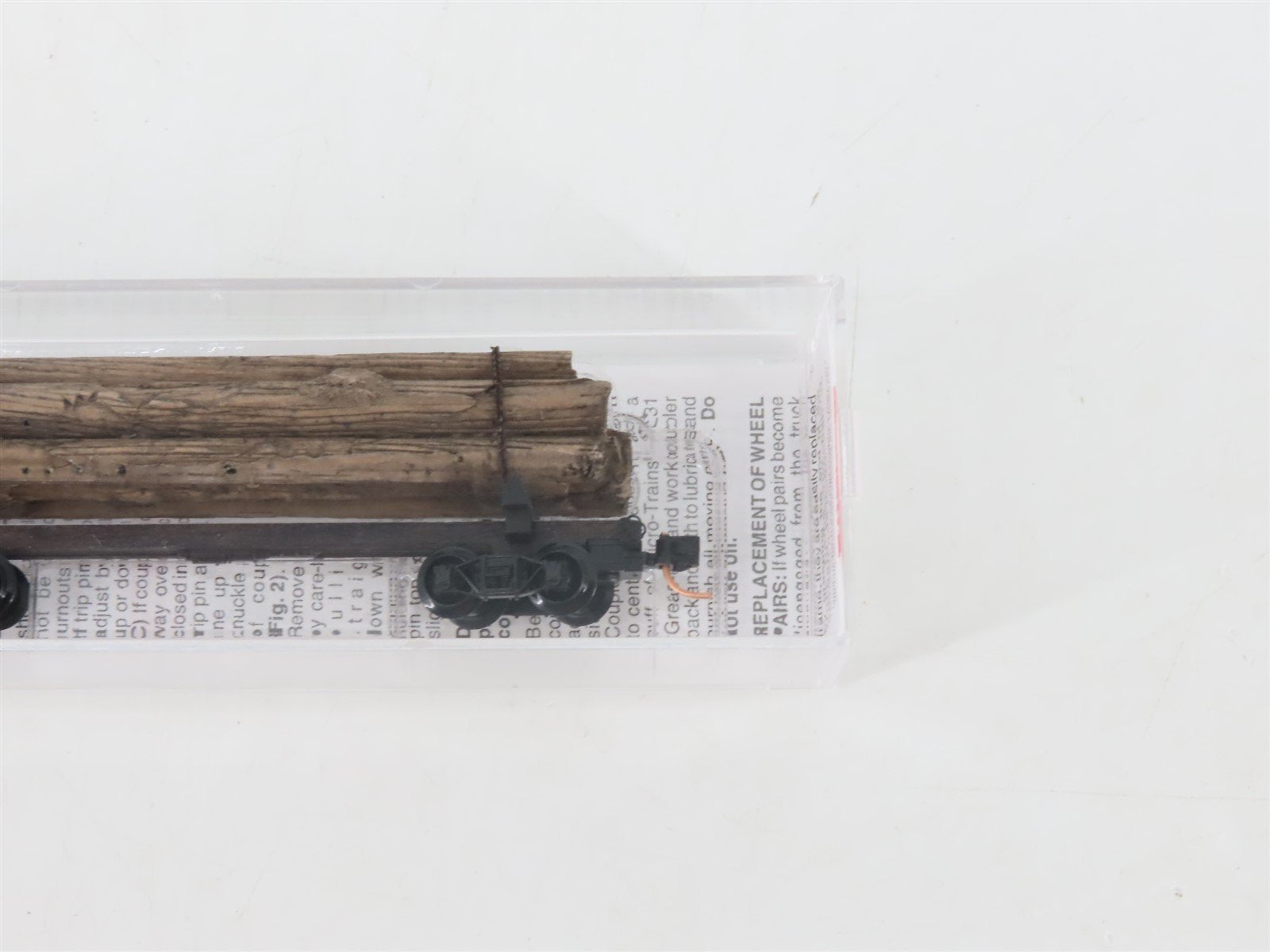 N Scale Micro-Trains MTL 113040 40' Skeleton Log Car w/ Log Load