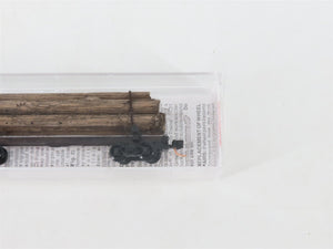 N Scale Micro-Trains MTL 113040 40' Skeleton Log Car w/ Log Load