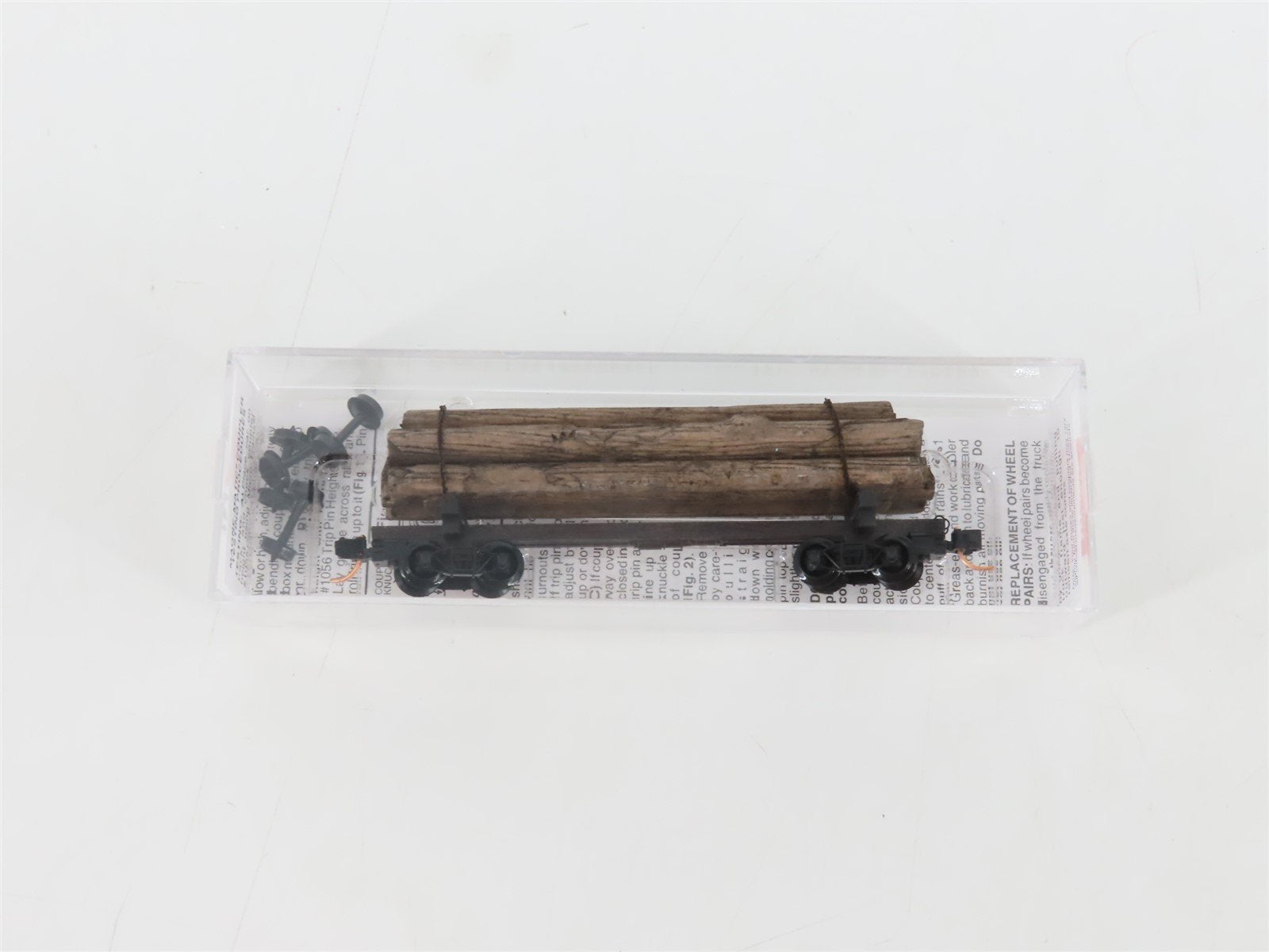 N Scale Micro-Trains MTL 113040 40' Skeleton Log Car w/ Log Load