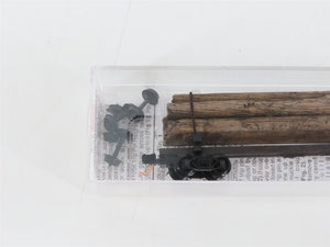 N Scale Micro-Trains MTL 113040 40' Skeleton Log Car w/ Log Load