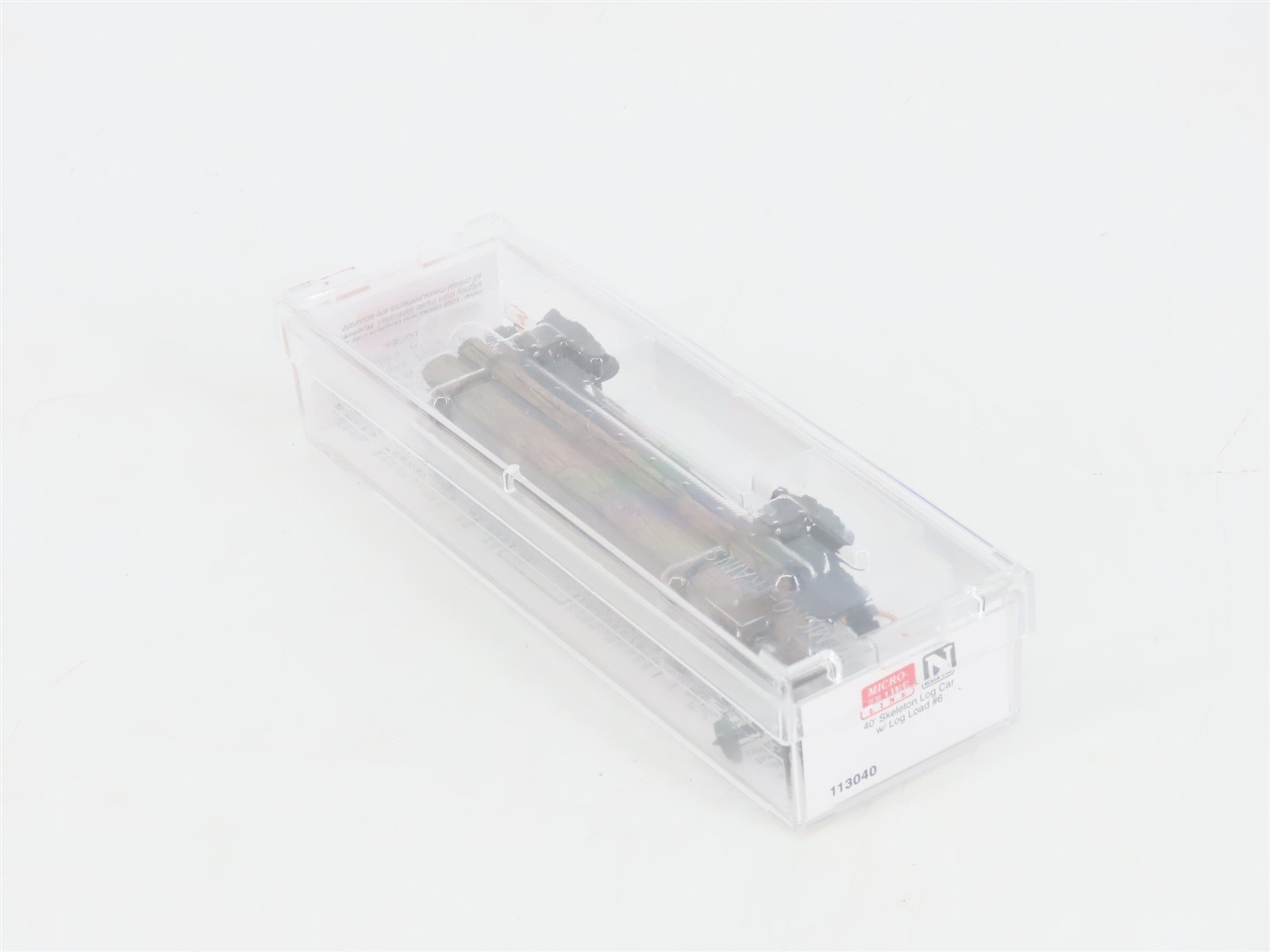 N Scale Micro-Trains MTL 113040 40' Skeleton Log Car w/ Log Load