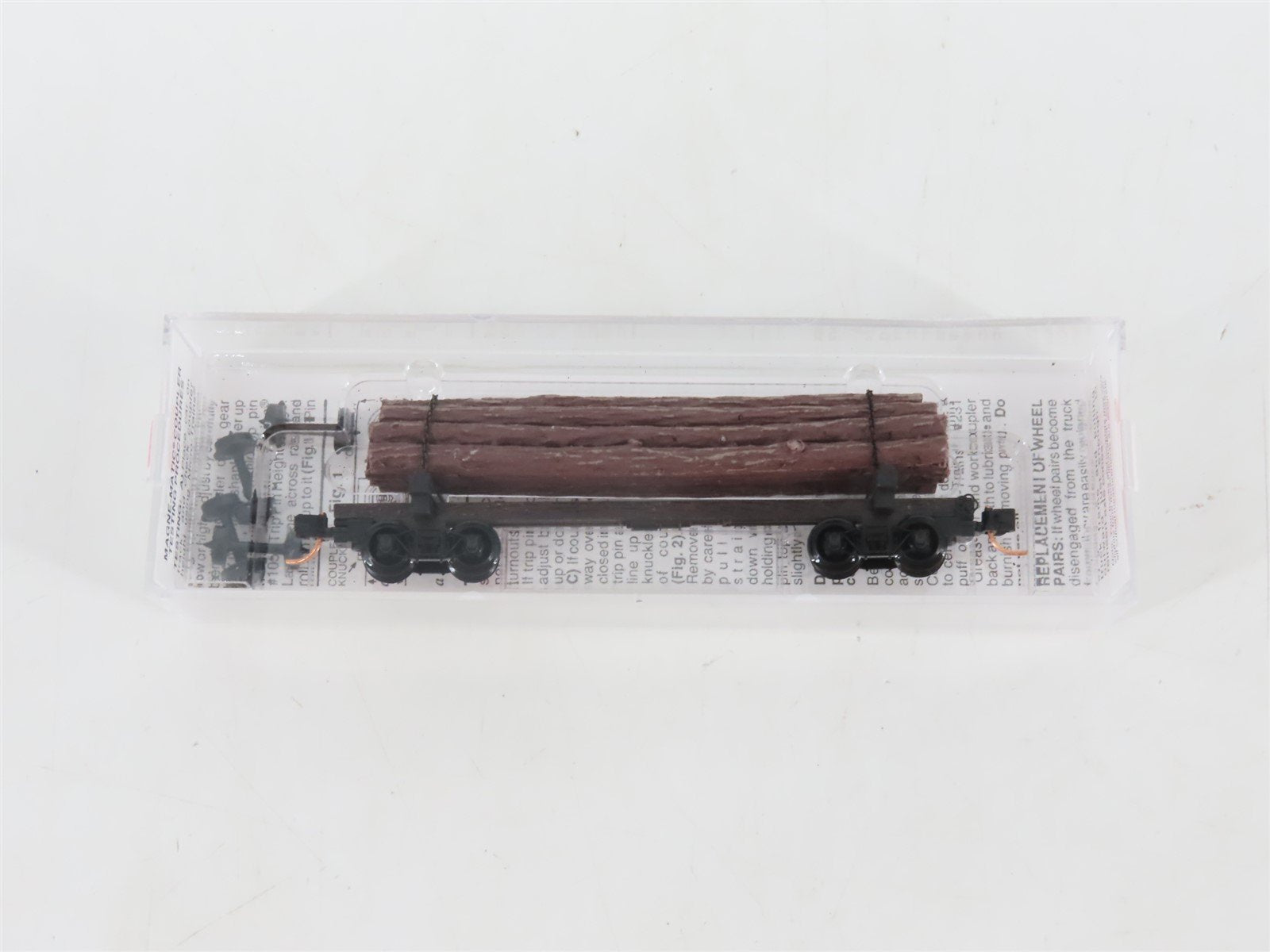 N Scale Micro-Trains MTL 113020 40' Skeleton Log Car w/ Log Load