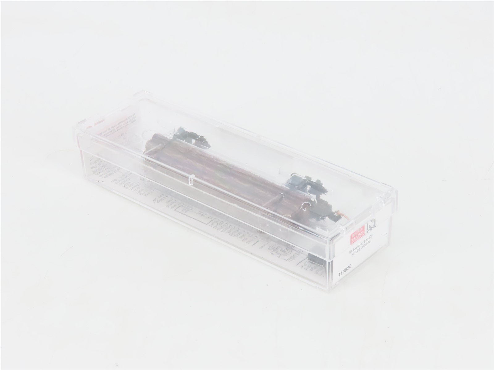 N Scale Micro-Trains MTL 113020 40' Skeleton Log Car w/ Log Load