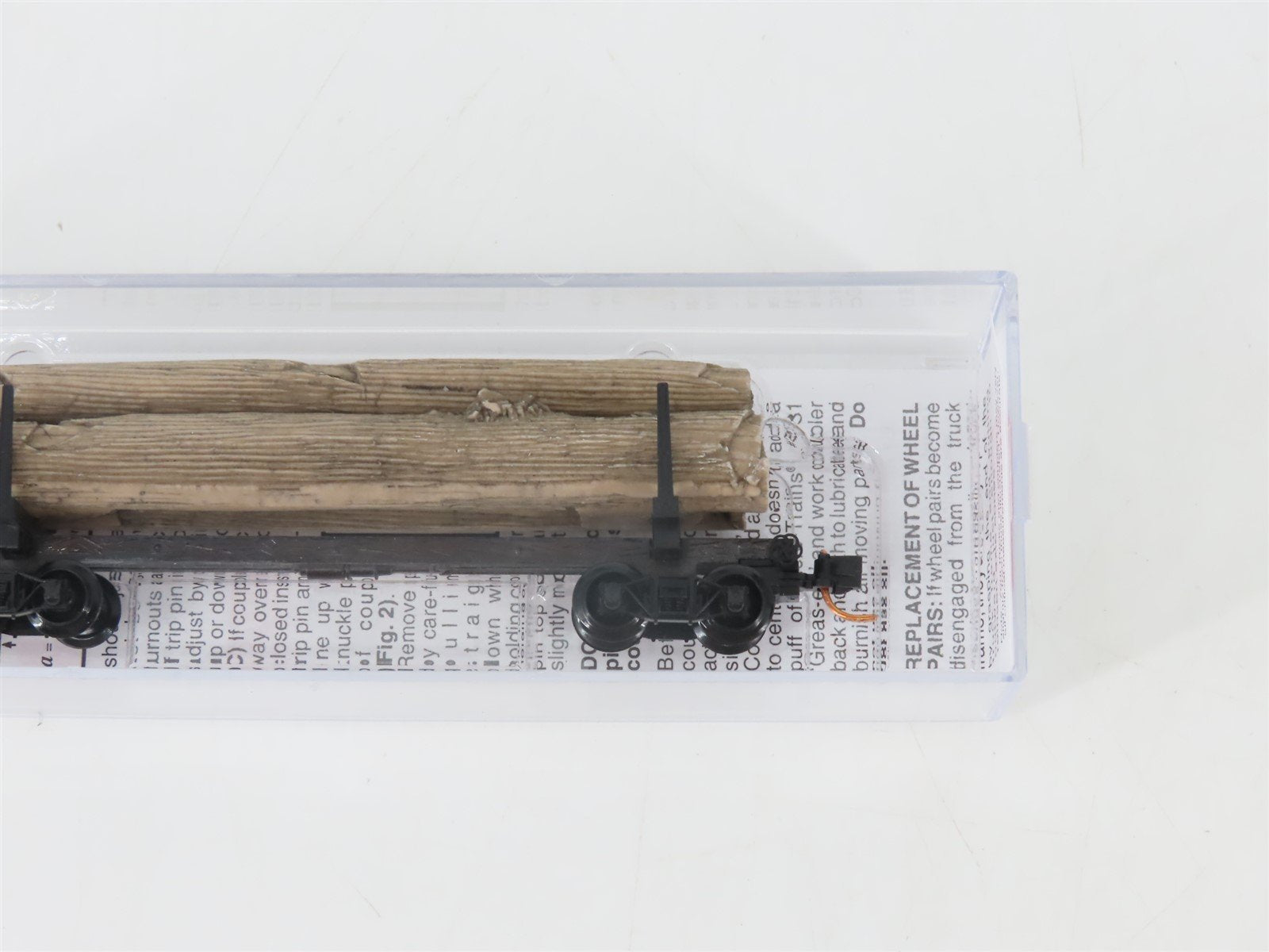 N Scale Micro-Trains MTL 11400060 40' Modern Log Car w/ Uprights & Log Load