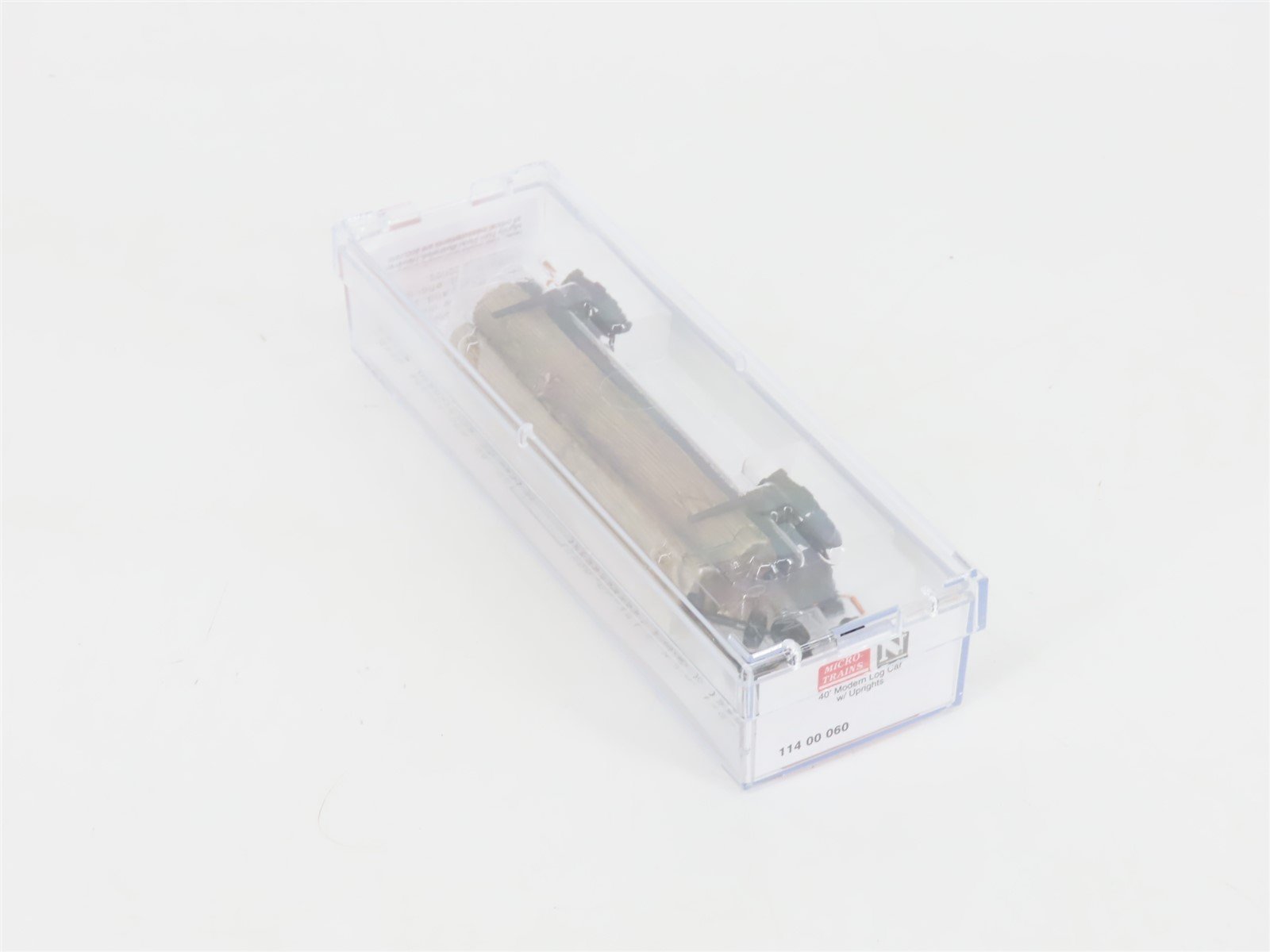 N Scale Micro-Trains MTL 11400060 40' Modern Log Car w/ Uprights & Log Load