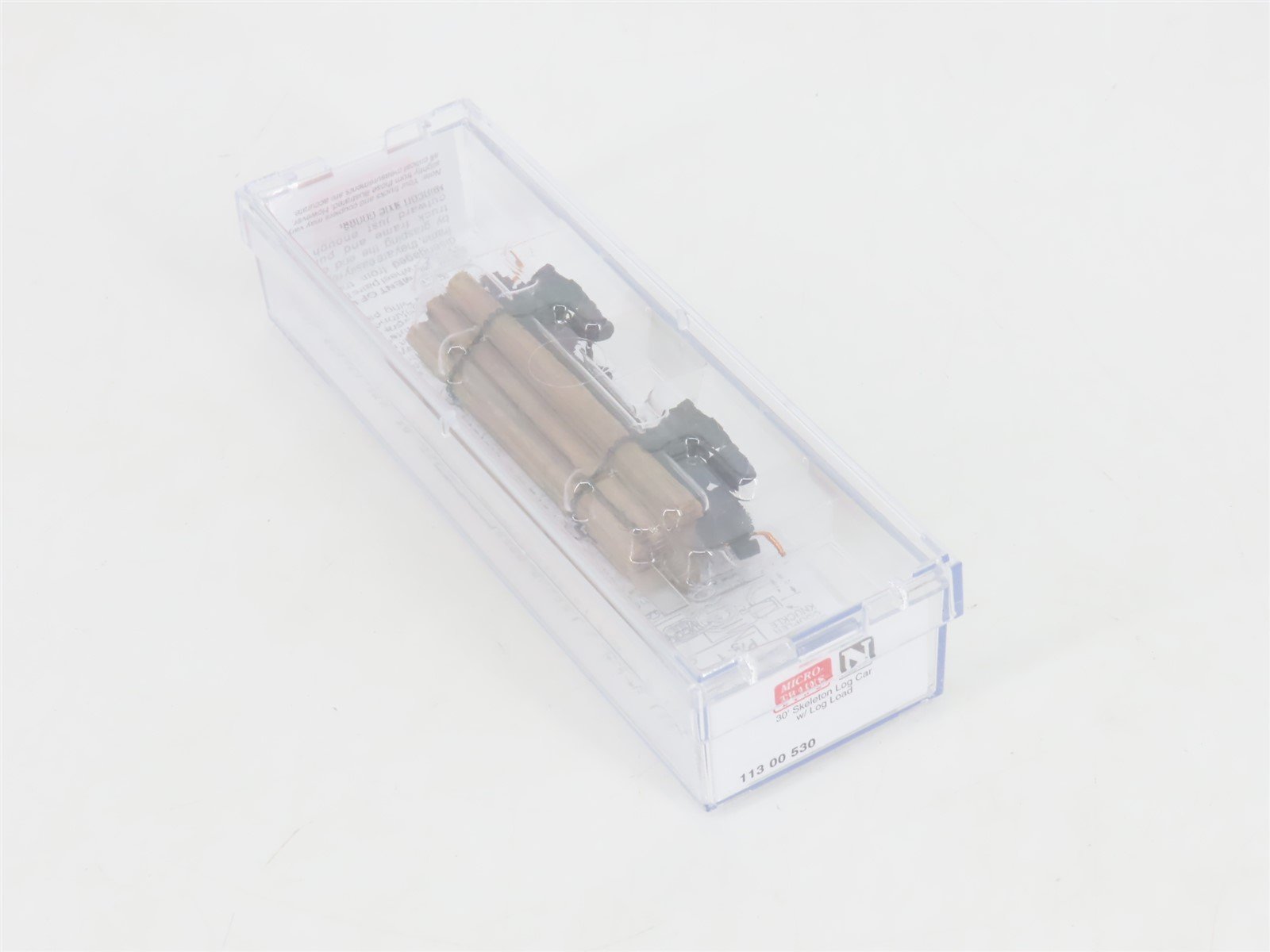 N Scale Micro-Trains MTL 11300530 30' Skeleton Log Car w/ Log Load