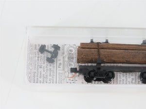 N Scale Micro-Trains MTL 113510 30' Skeleton Log Car w/ Log Load