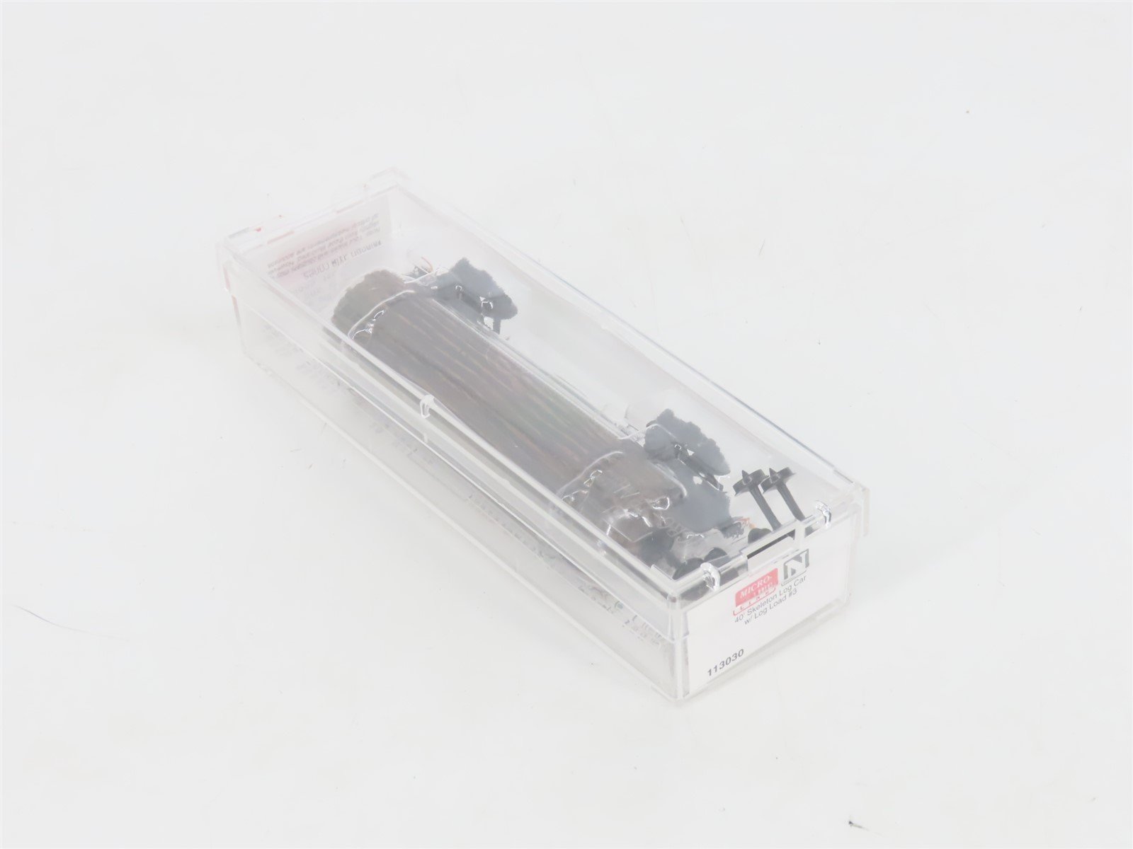 N Scale Micro-Trains MTL 113030 40' Skeleton Log Car w/ Log Load