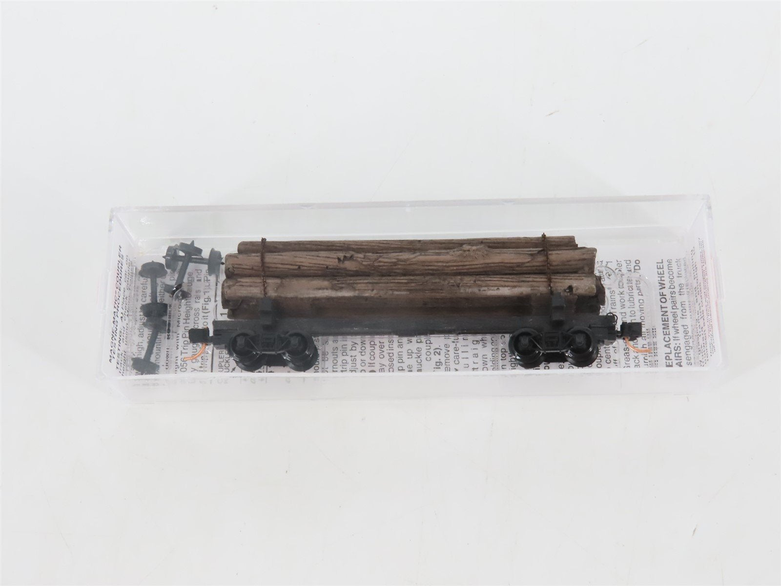N Scale Micro-Trains MTL 113040 40' Skeleton Log Car w/ Log Load