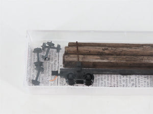 N Scale Micro-Trains MTL 113040 40' Skeleton Log Car w/ Log Load