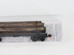 N Scale Micro-Trains MTL 113040 40' Skeleton Log Car w/ Log Load