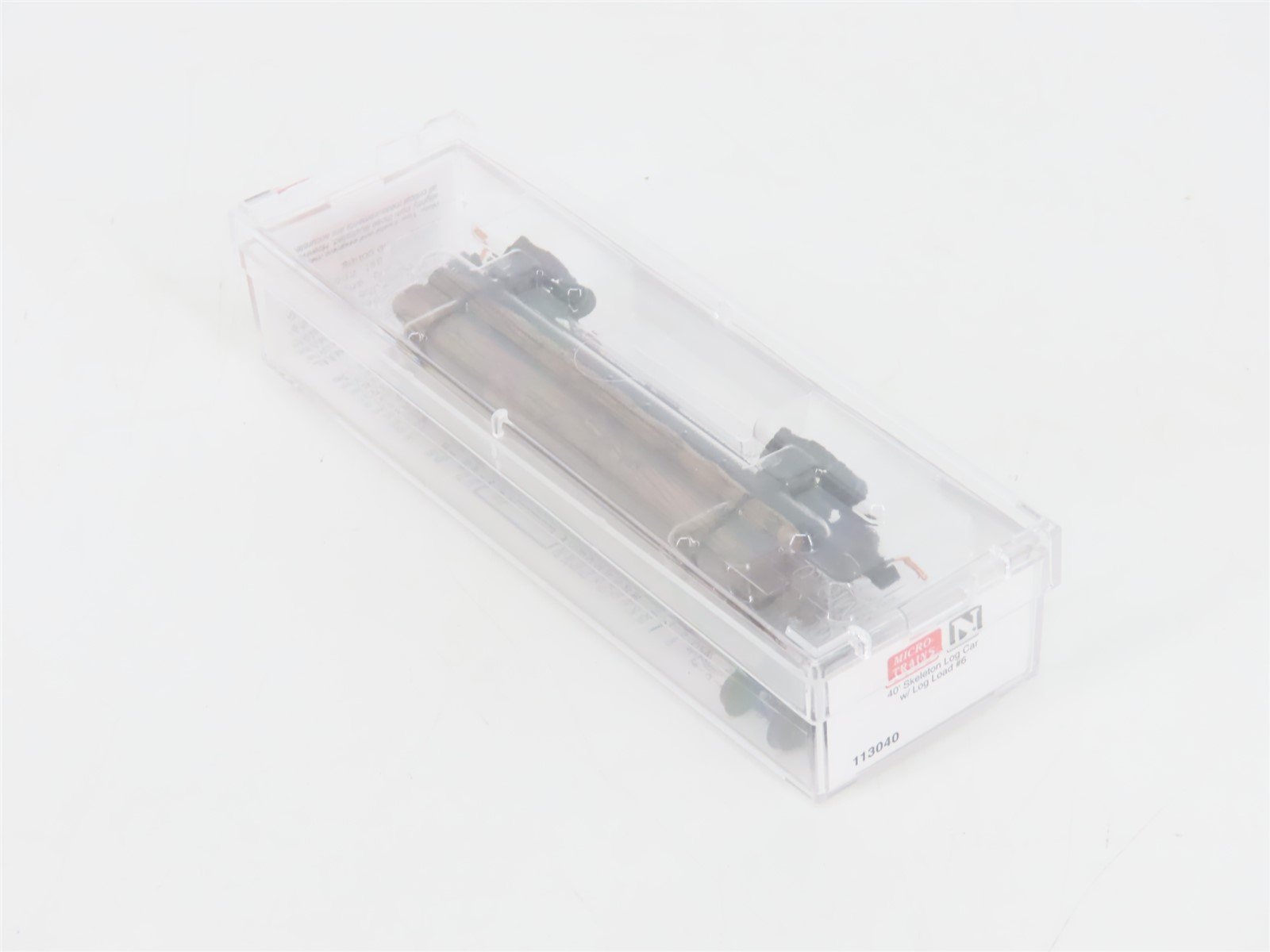 N Scale Micro-Trains MTL 113040 40' Skeleton Log Car w/ Log Load