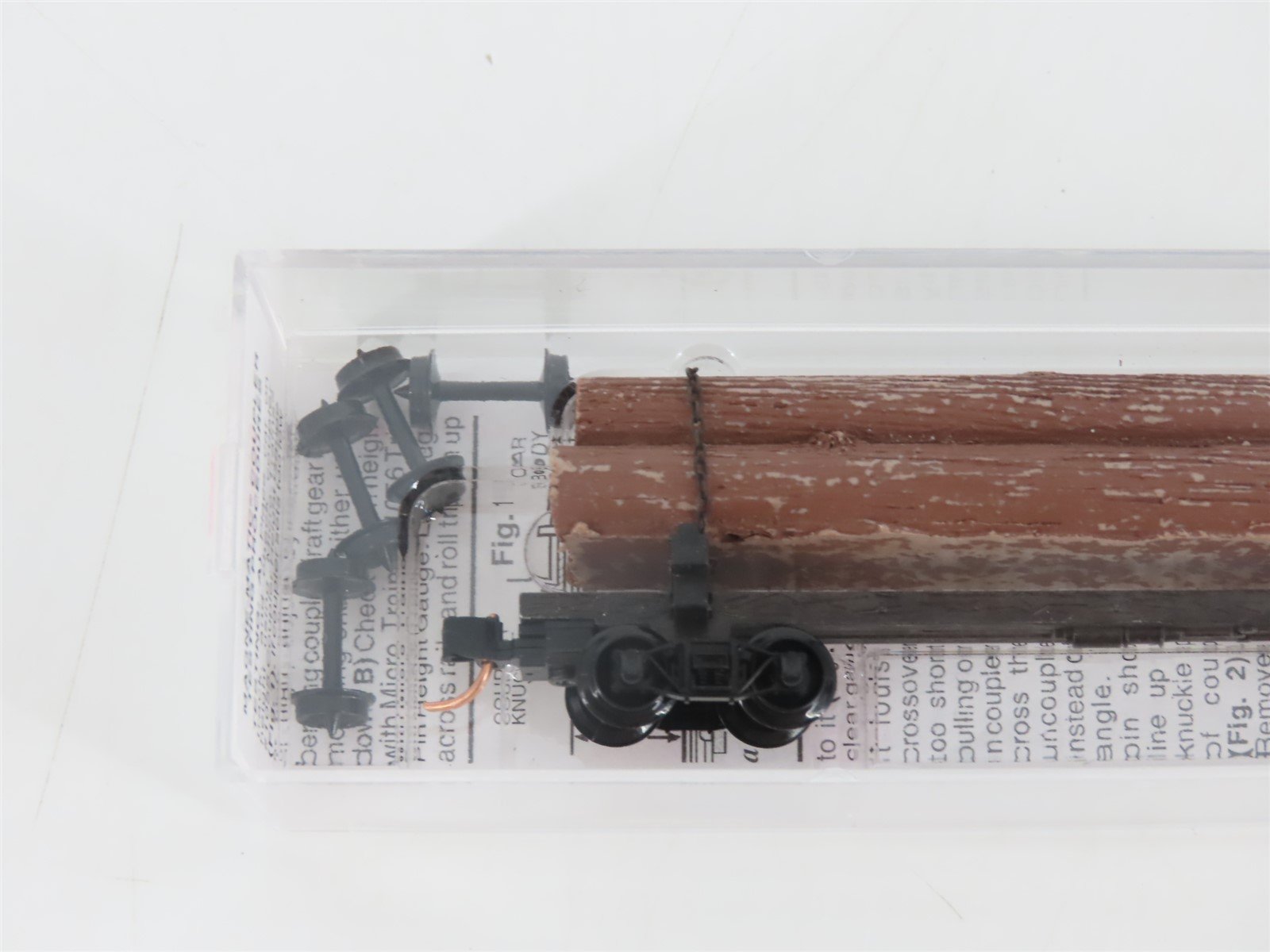 N Scale Micro-Trains MTL 113010 40' Skeleton Log Car w/ Log Load