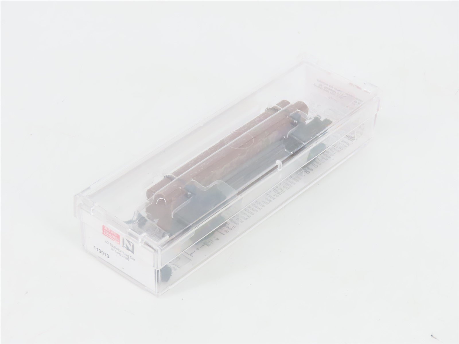 N Scale Micro-Trains MTL 113010 40' Skeleton Log Car w/ Log Load