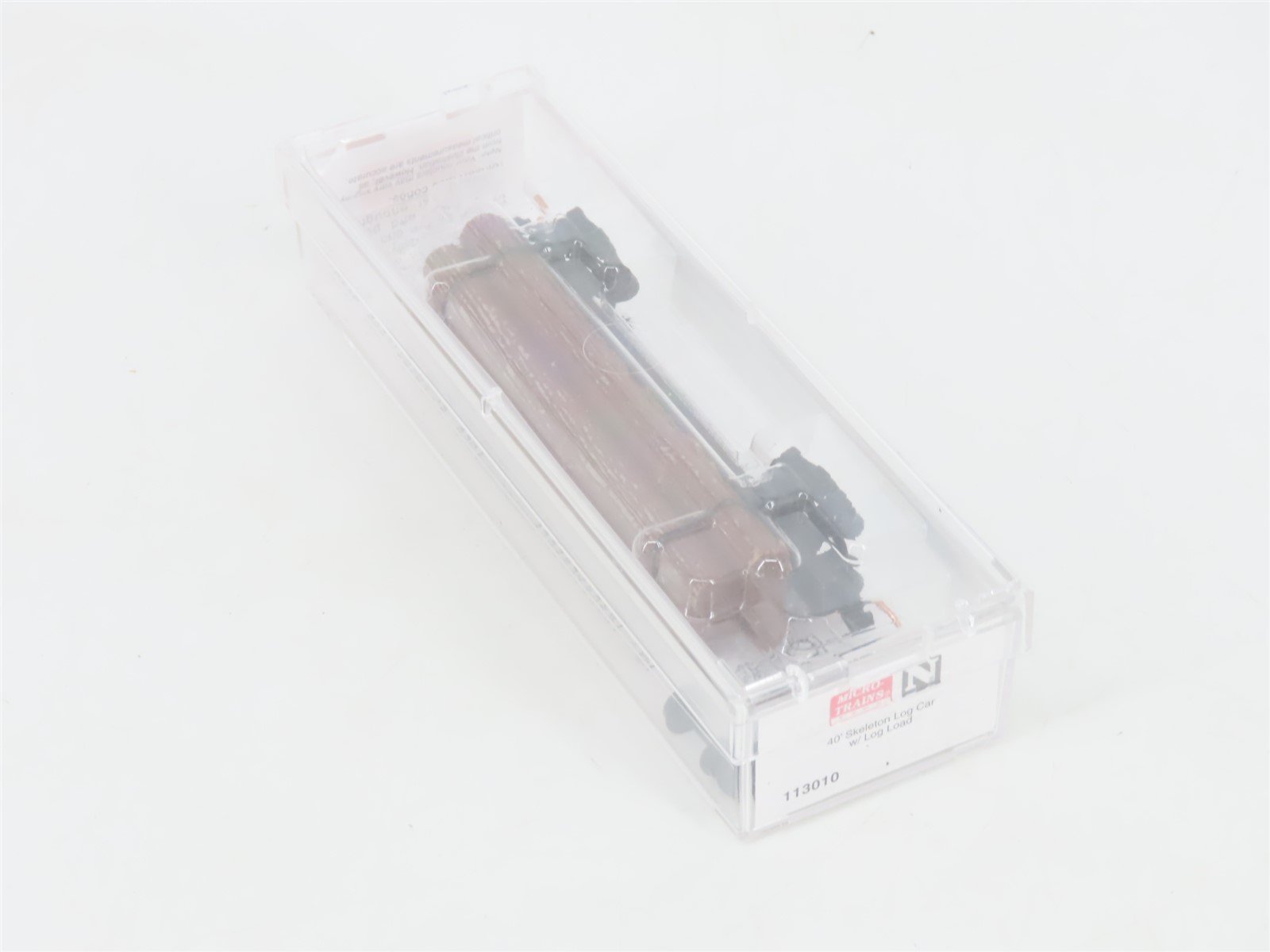 N Scale Micro-Trains MTL 113010 40' Skeleton Log Car w/ Log Load