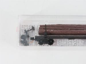 N Scale Micro-Trains MTL 113020 40' Skeleton Log Car w/ Log Load