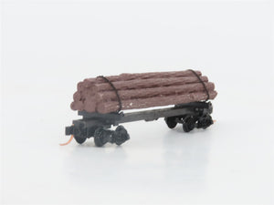 N Scale Micro-Trains MTL 113020 40' Skeleton Log Car w/ Log Load