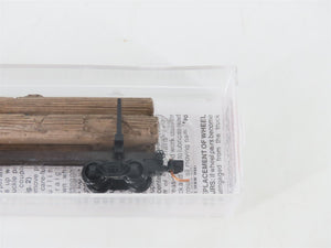 N Scale Micro-Trains MTL 11400040 40' Modern Log Car w/ Uprights & Log Load