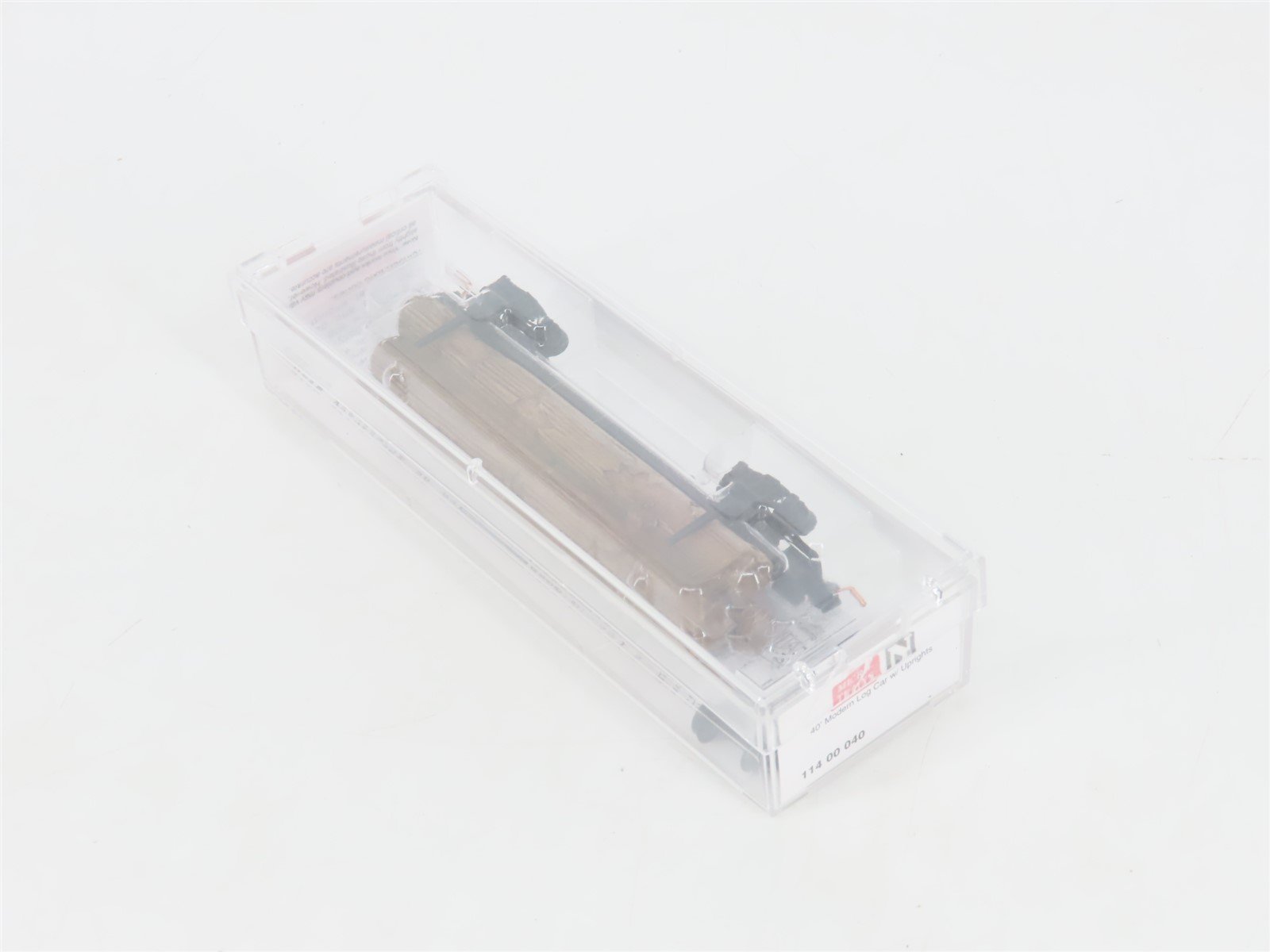 N Scale Micro-Trains MTL 11400040 40' Modern Log Car w/ Uprights & Log Load