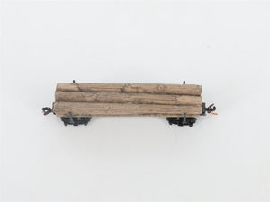 N Scale Micro-Trains MTL 11400050 40' Modern Log Car w/ Uprights & Log Load