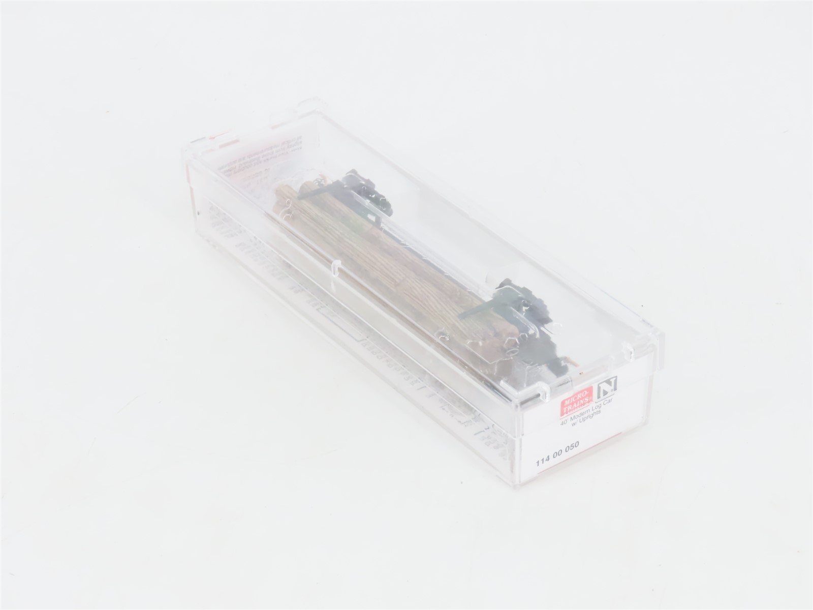 N Scale Micro-Trains MTL 11400050 40' Modern Log Car w/ Uprights & Log Load