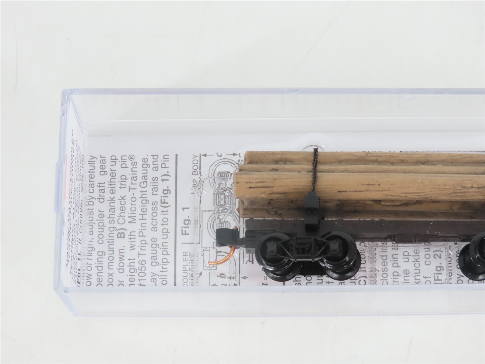 N Scale Micro-Trains MTL 11300530 30' Skeleton Log Car w/ Log Load