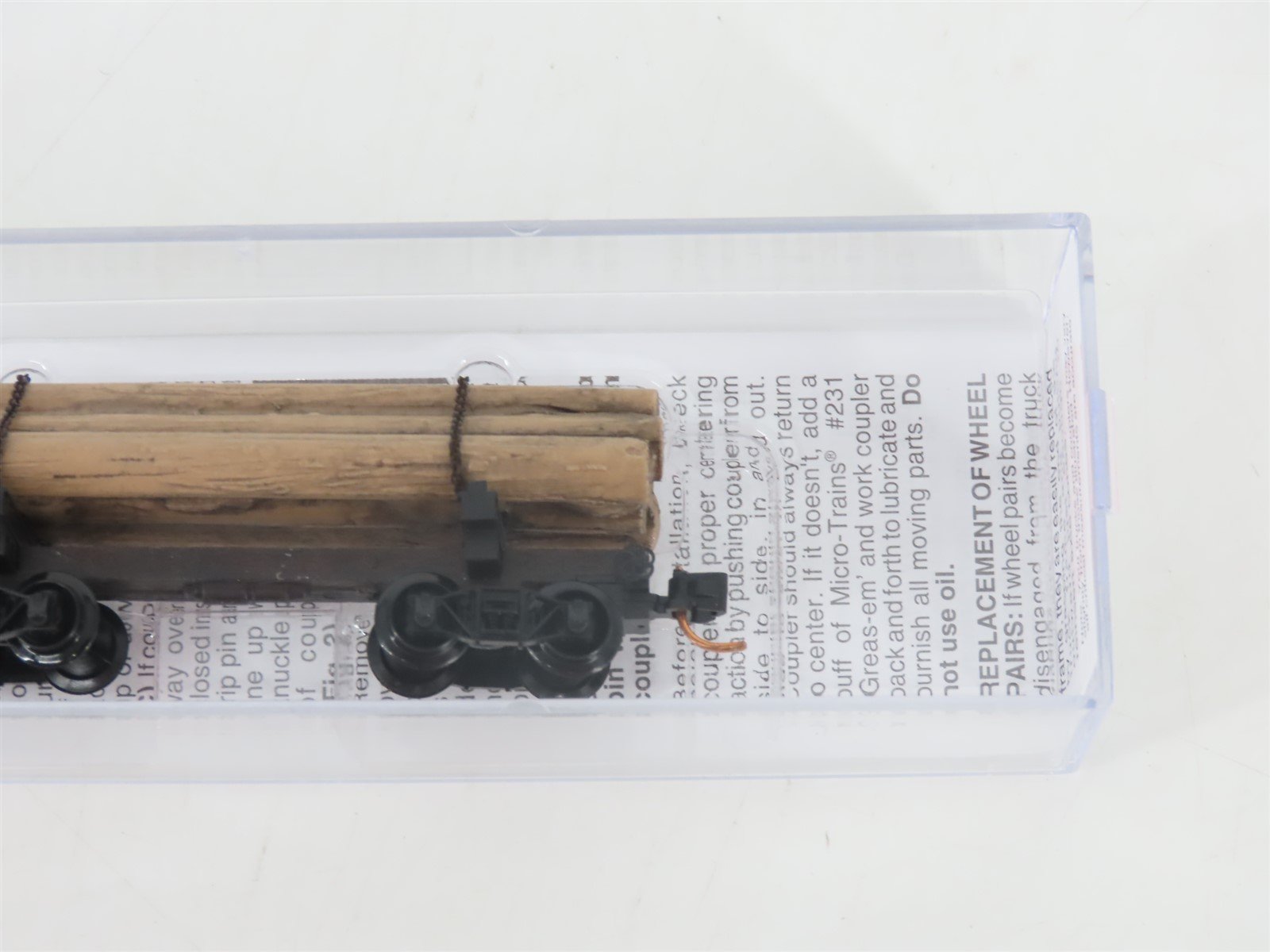 N Scale Micro-Trains MTL 11300530 30' Skeleton Log Car w/ Log Load