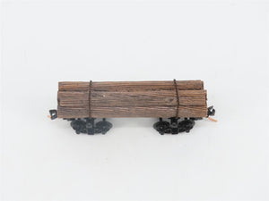 N Scale Micro-Trains MTL 113510 30' Skeleton Log Car w/ Log Load