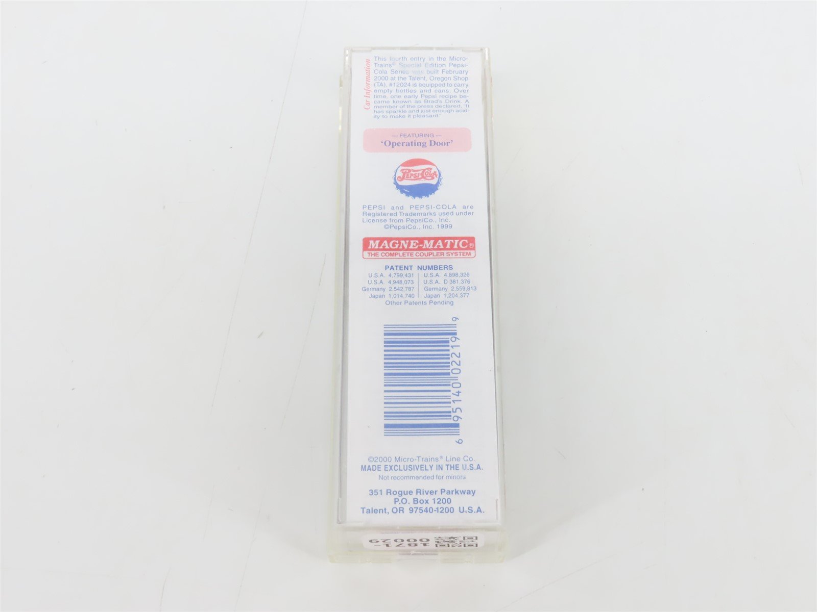 N Scale Micro-Trains MTL 120220 PCMT Pepsi-Cola 40' Steel Box Car #12024