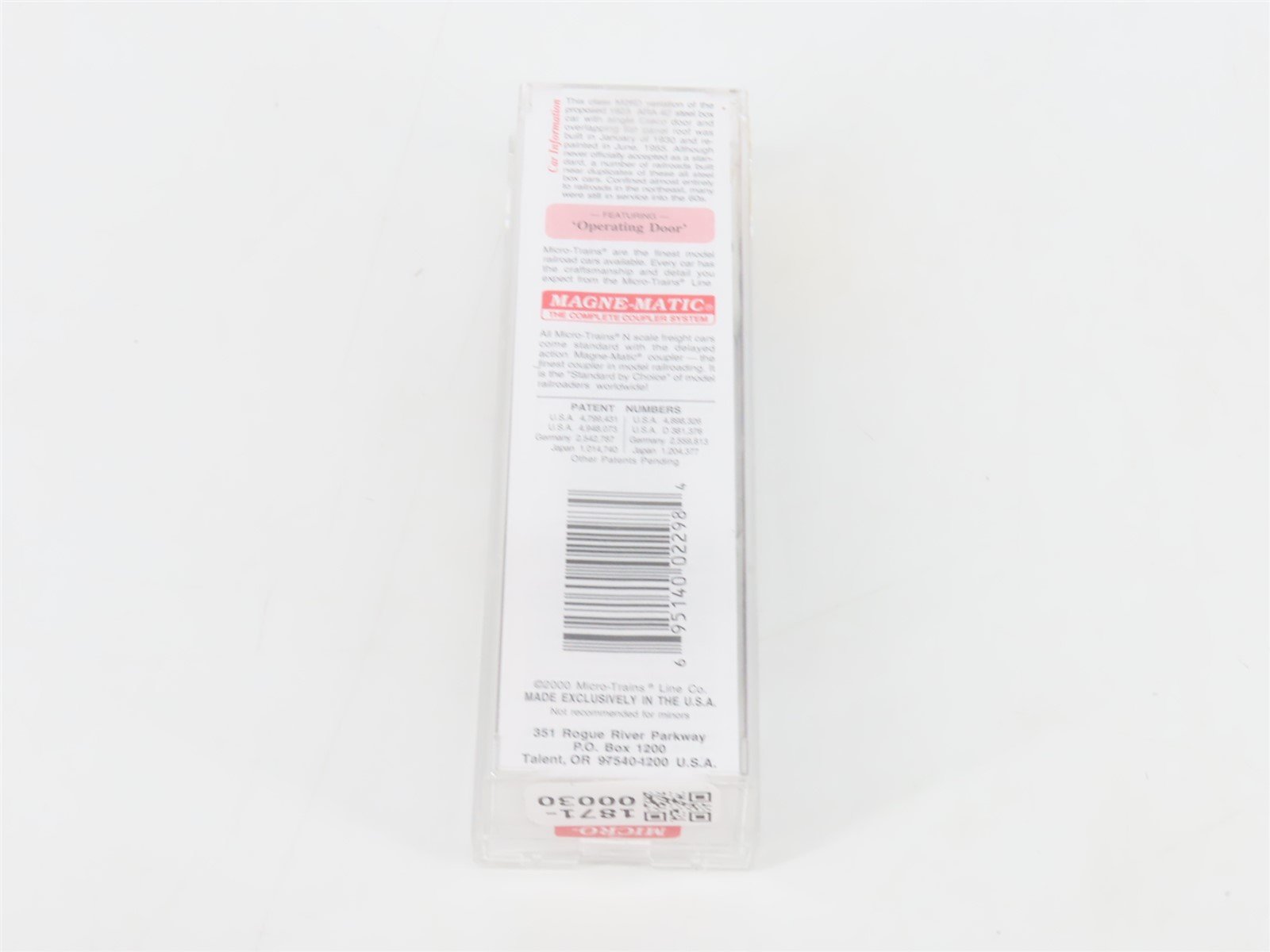 N Scale Micro-Trains MTL 120240 B&O Baltimore & Ohio 40' Box Car #276383