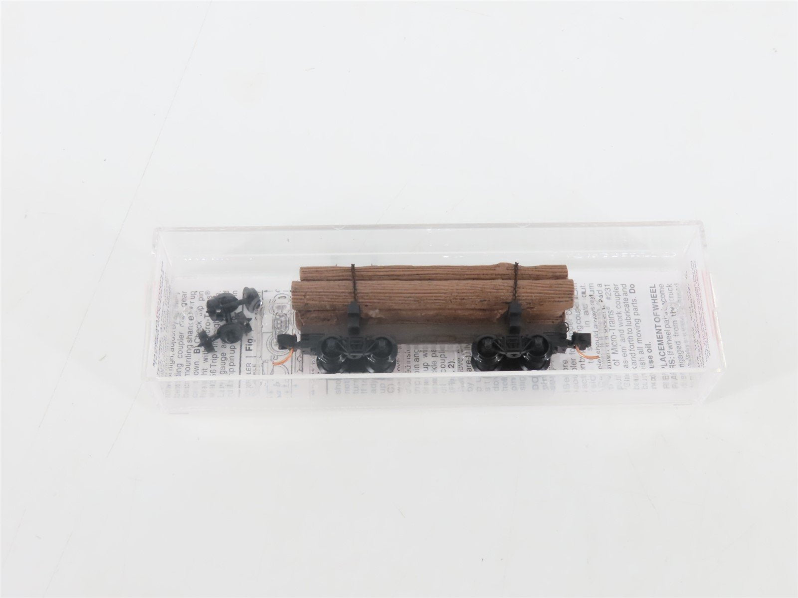 N Scale Micro-Trains MTL 113510 30' Skelton Log Car w/ Log Load