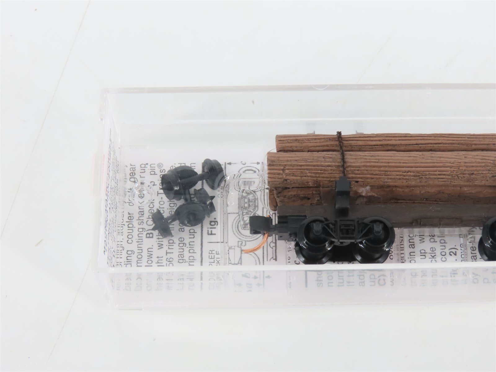 N Scale Micro-Trains MTL 113510 30' Skelton Log Car w/ Log Load